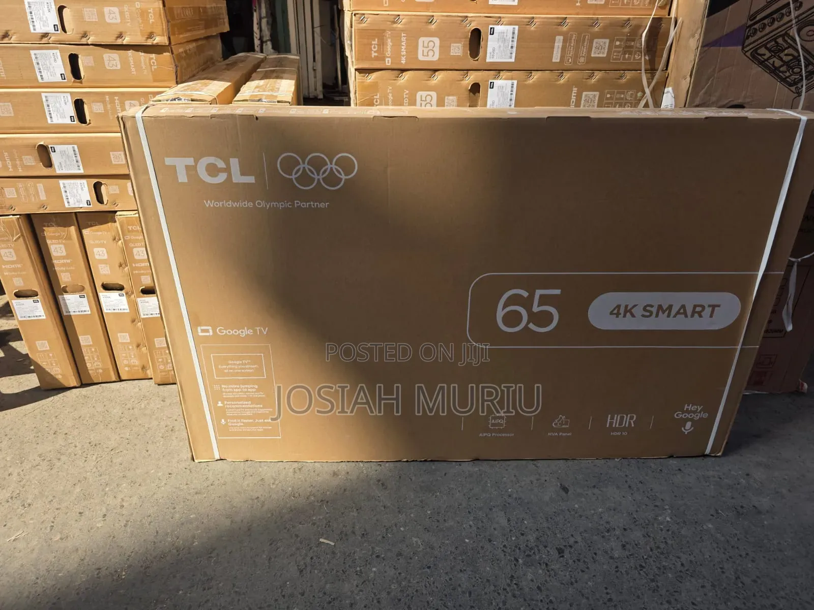 TCL 65′′ UHD HDR Google TV – Modern Frameless Design