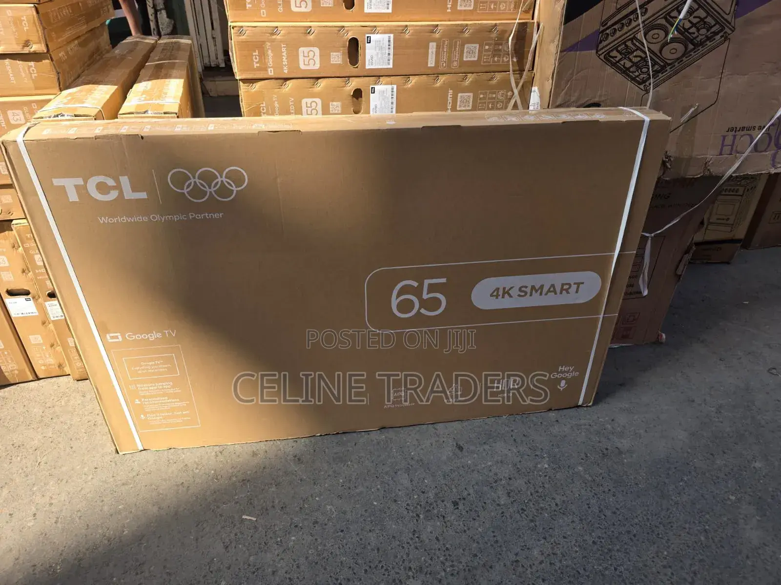 TCL 65′′ UHD HDR Google TV – Modern Frameless Design