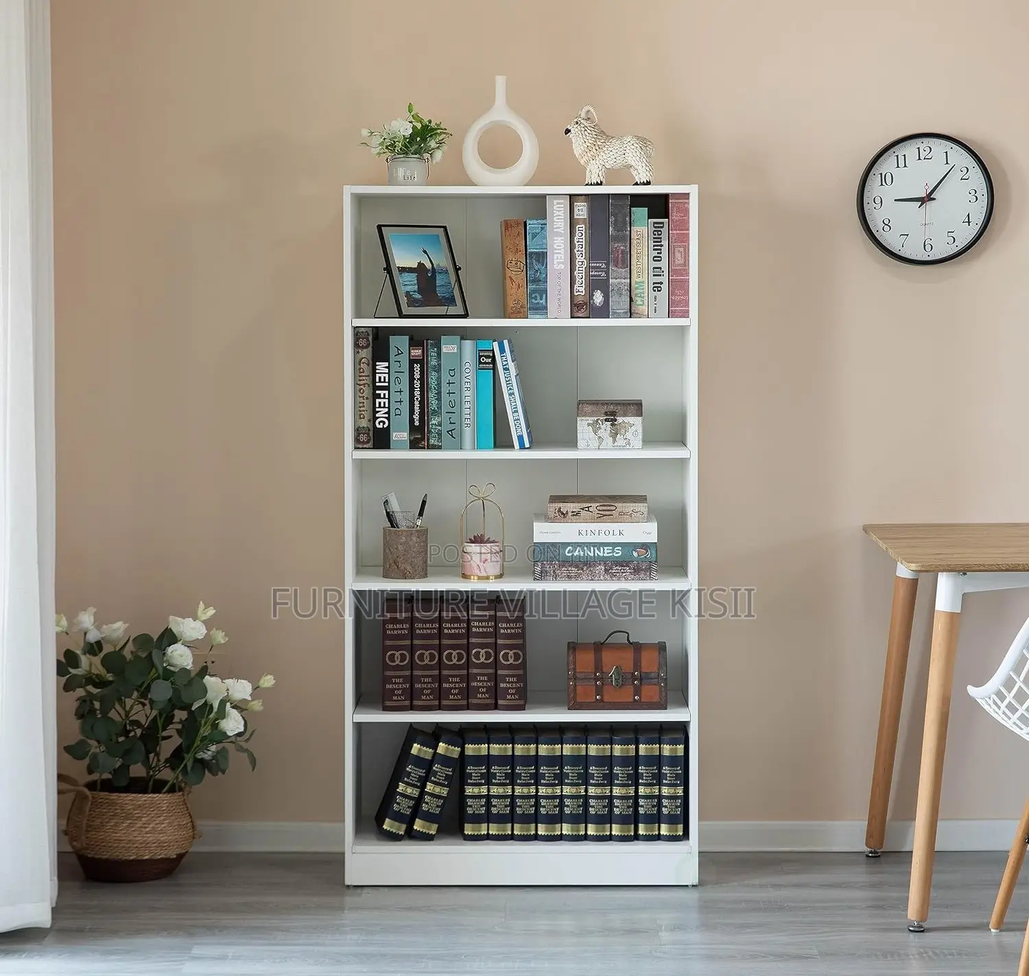 Home Furniture: Wooden Bookshelf Display