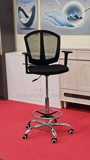 Tall Mesh Drafting Chair With Footring