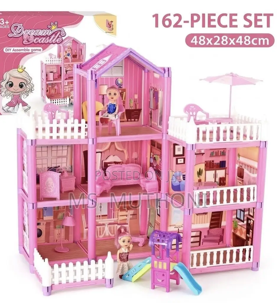 *162-Piece Princess Doll House Mega Set