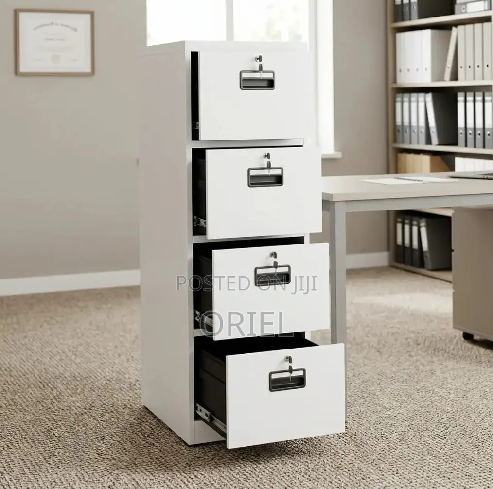 Offce Cabinet : 4-Key Four Drawer Office File Cabinet
