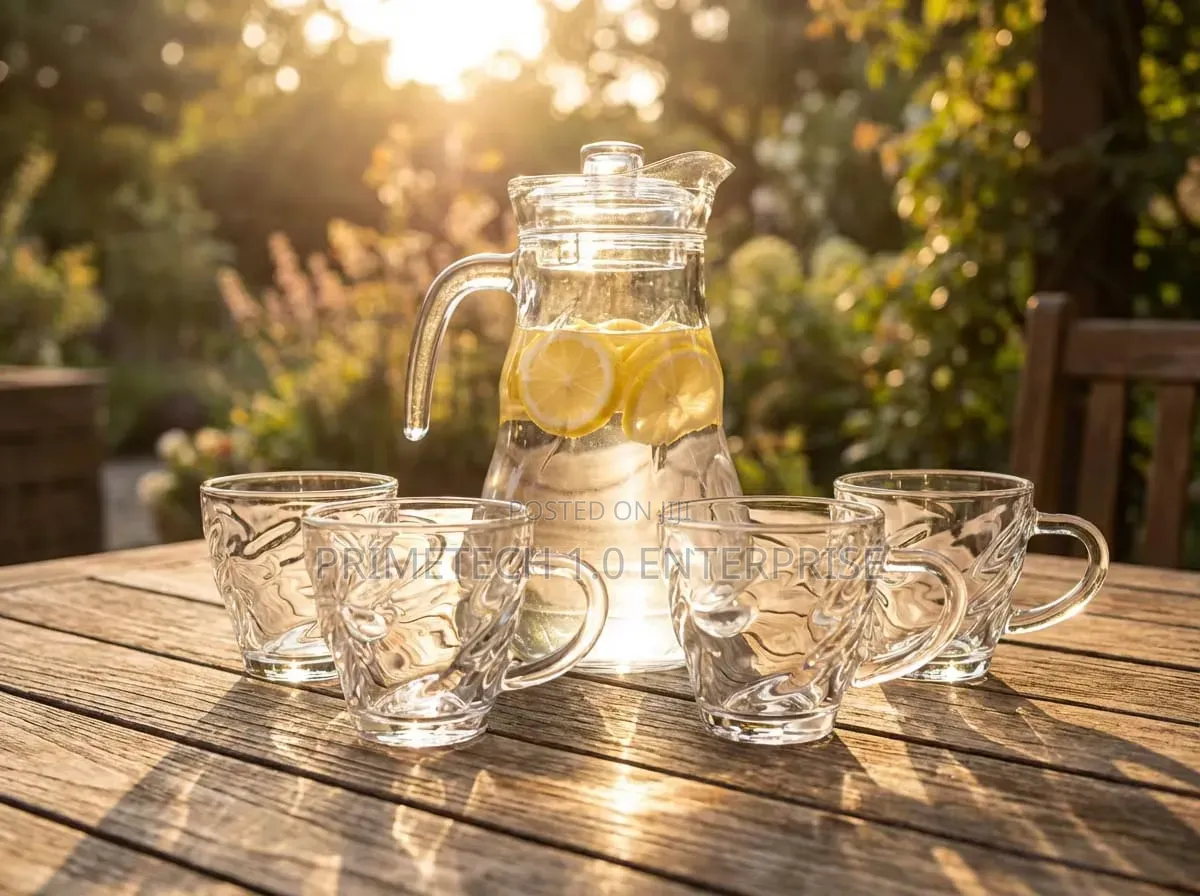 *5pc Starry Sky Jug Set Comprises of 1 Jug 1litre 4 Glasses at 210ml