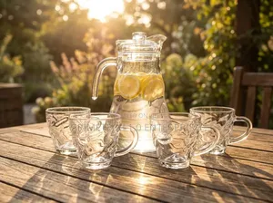 *5pc Starry Sky Jug Set Comprises of 1 Jug 1litre 4 Glasses at 210ml