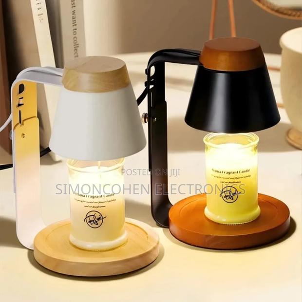 Electric Candle Warmer With Bamboo Top and Base - thumbnail 2