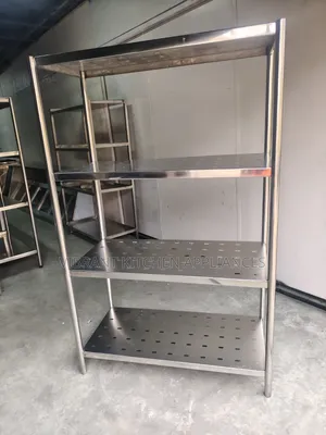 4-Tier Perforated Stainless Steel Kitchen Rack