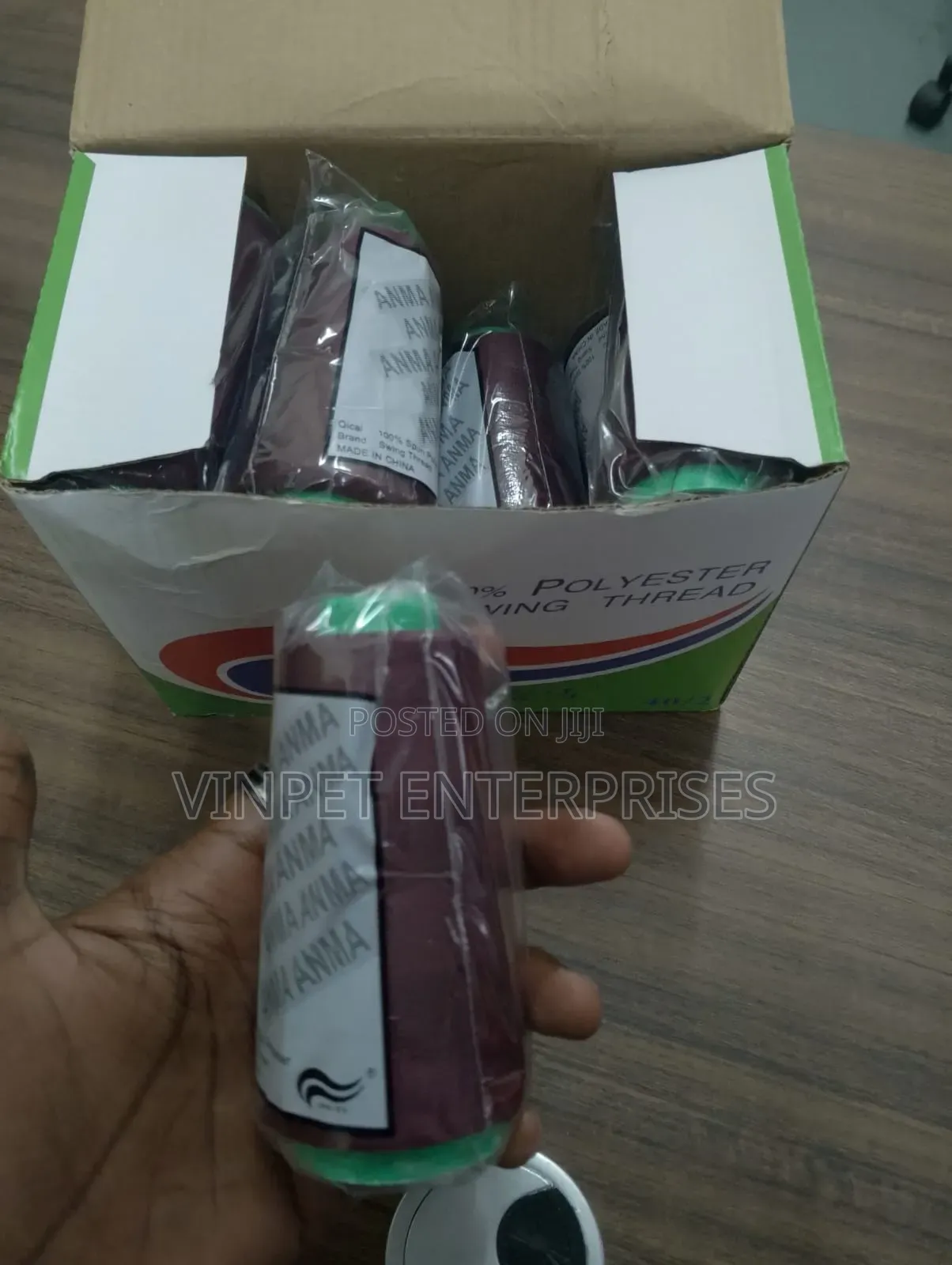 Maroon Sewing Threads.- Sold Per Dozen