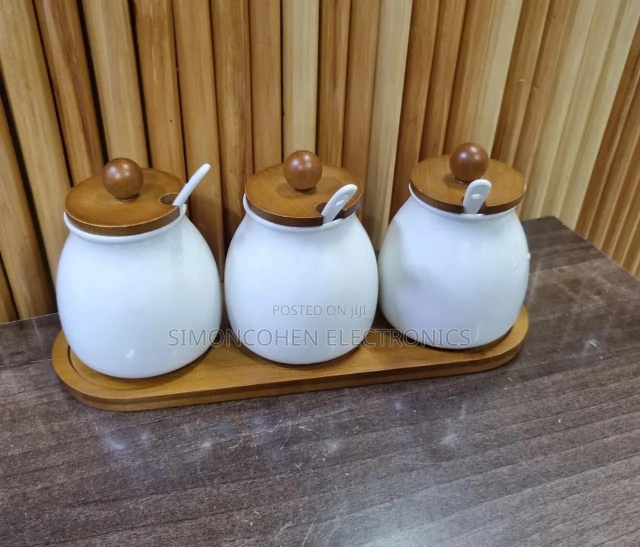 Ceramic 3pcs Canister Set With Scoop