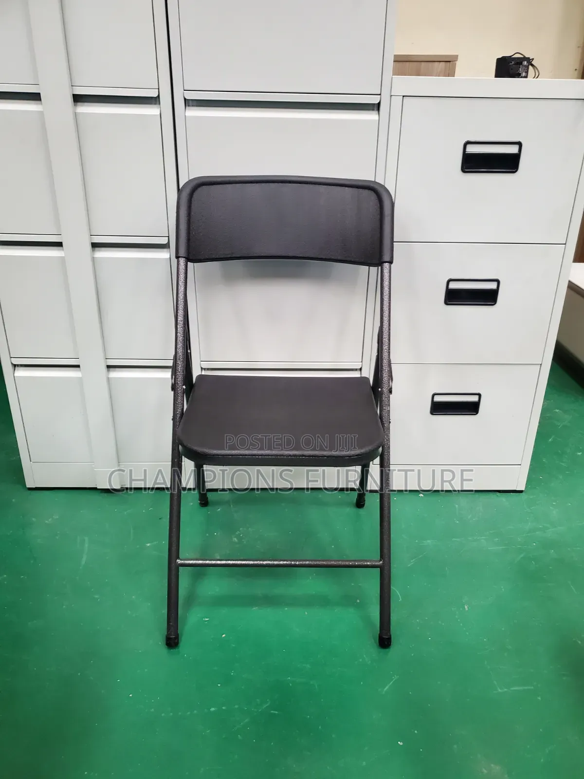 Compact Black Heavy Duty Folding Chair