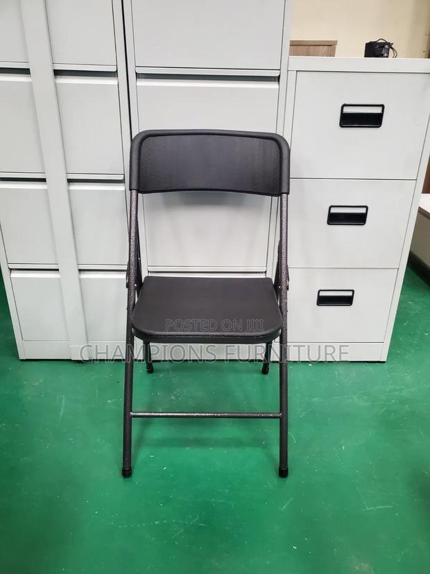 Compact Black Heavy Duty Folding Chair