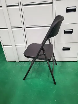 Compact Black Heavy Duty Folding Chair