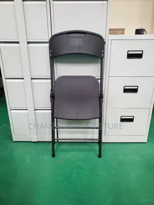 Compact Black Heavy Duty Folding Chair