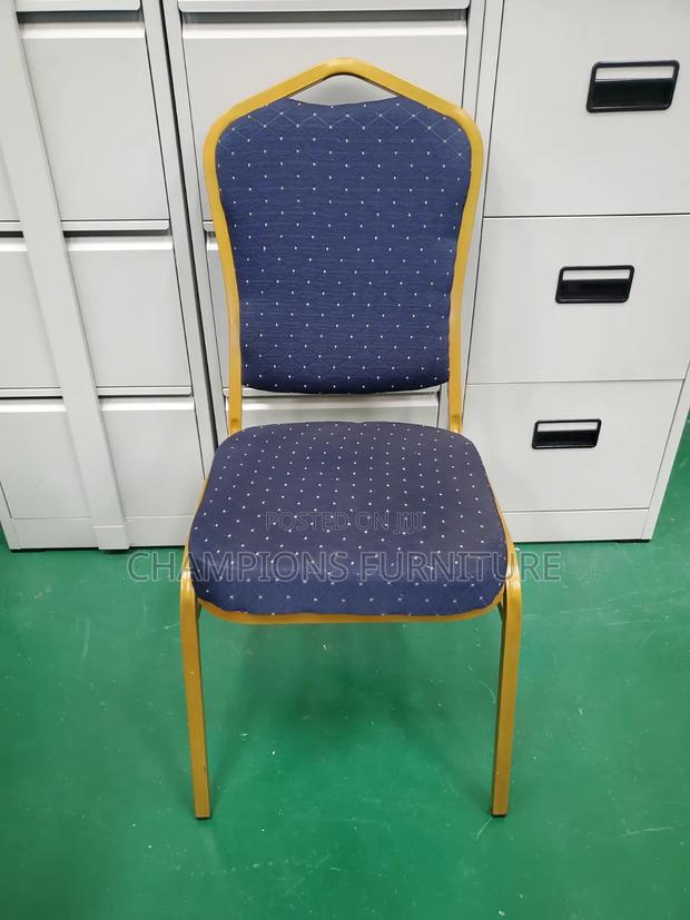Blue and Gold Stackable Banq Chair