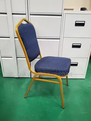 Blue and Gold Stackable Banq Chair