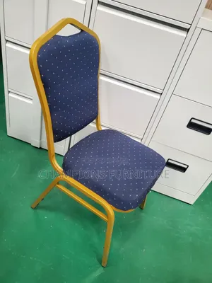 Blue and Gold Stackable Banq Chair