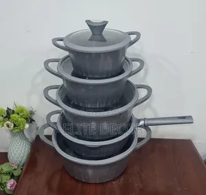 Lucky Rain 10-Piece Granite Cook Serve Cookware Set