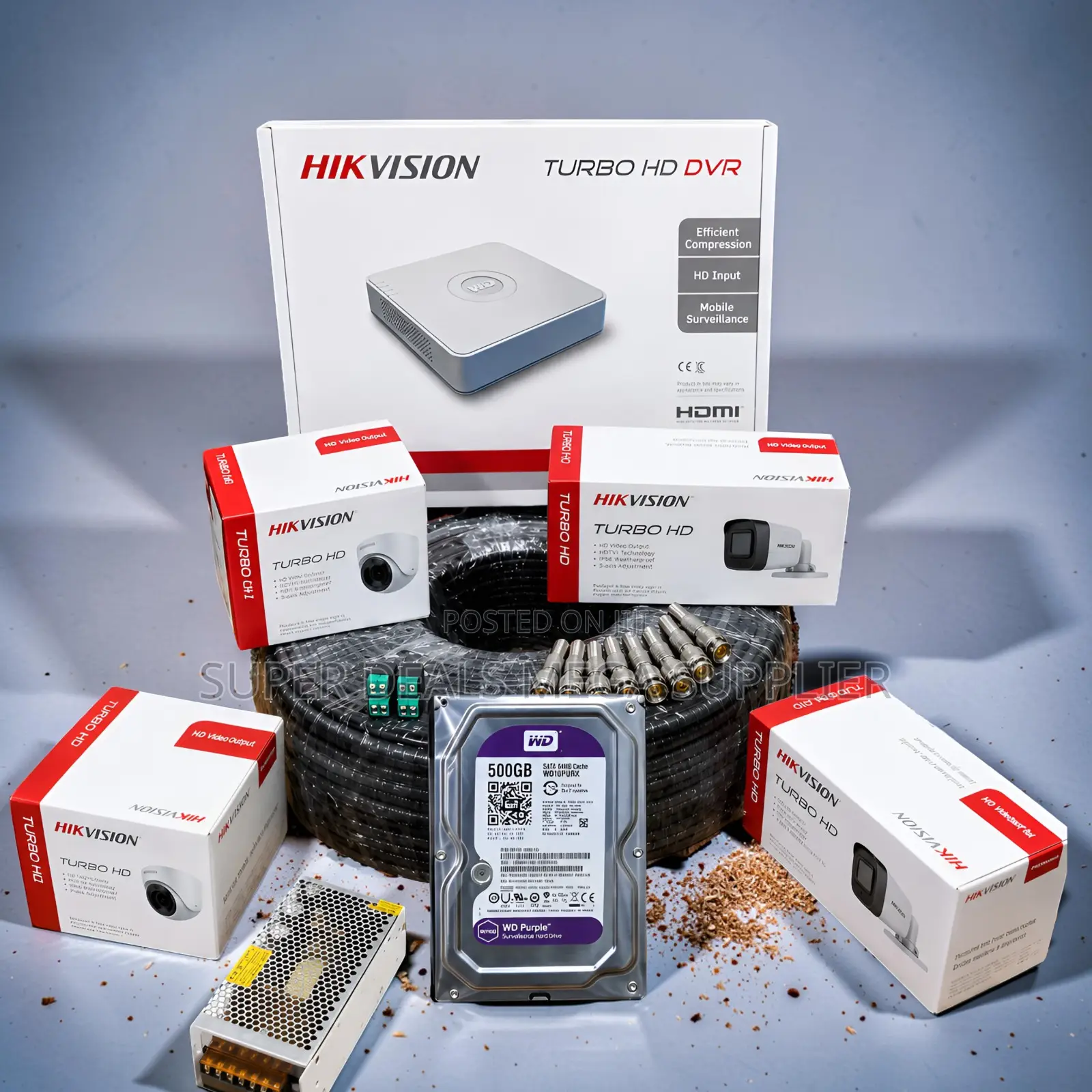 Easy Installation 4 Hikvision 1080P CCTV Cameras Complete System Kit