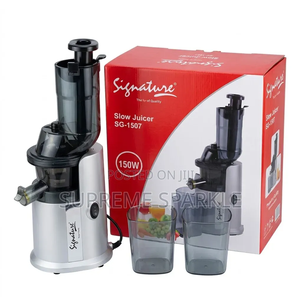 Slow Juicer Signature SG-1507 Cold Press Extractor 150W Silver Black