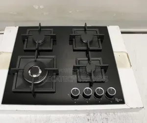 Roch 4 Burner Gas Hob – Black Tempered Glass