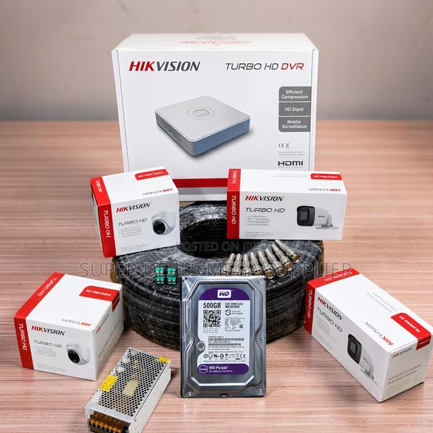 Stable Performance 4 Hikvision 1080P CCTV Cameras Complete System Kit