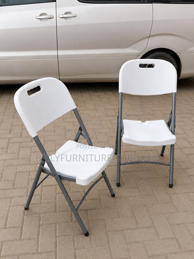 Durable White Folding Chairs for Events, Schools Offices - thumbnail 2