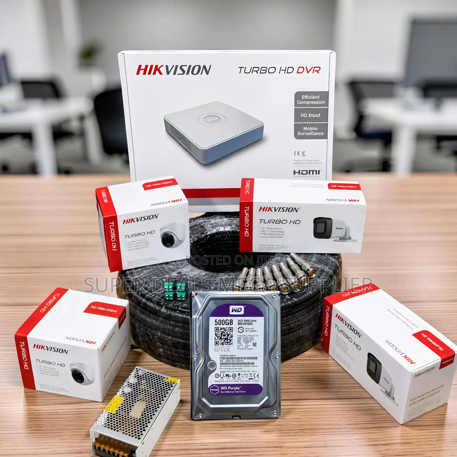 Plug and Play 4 Hikvision 1080P CCTV Cameras Complete System Kit