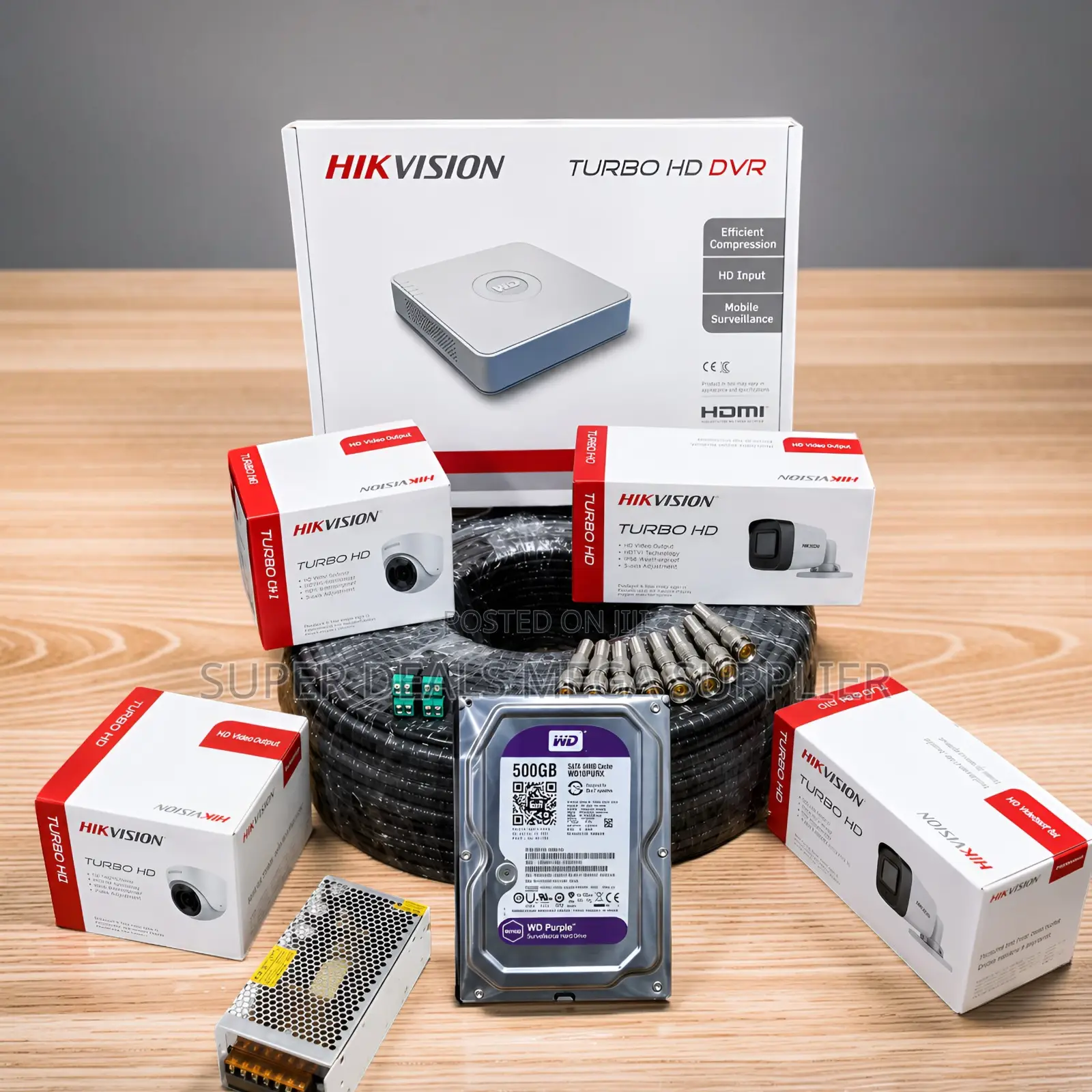 Low 4 Hikvision 1080P CCTV Cameras Complete System Kit