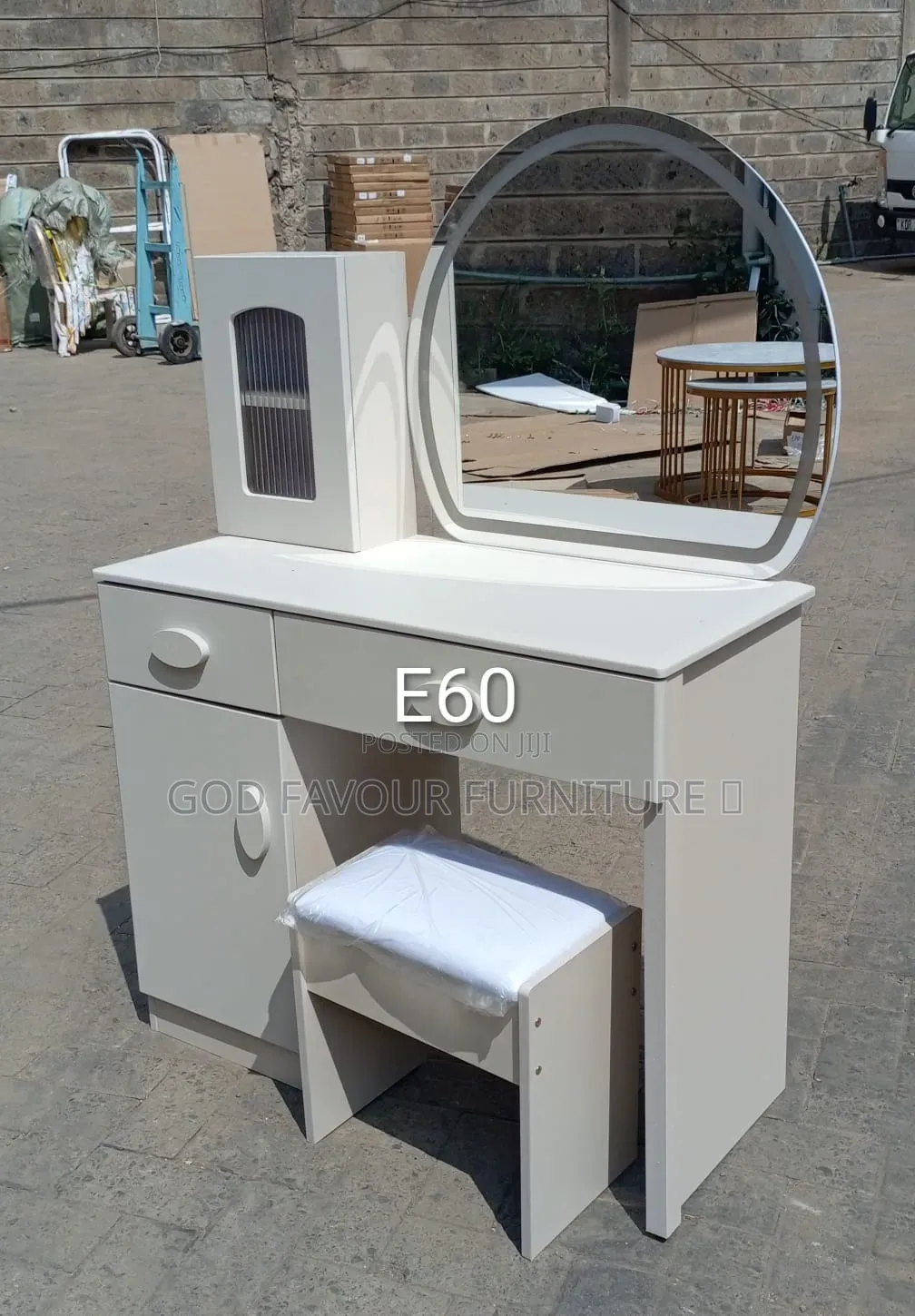Makeup Table With Lights ,E63 Dressing Table With a Stool Ljh73
