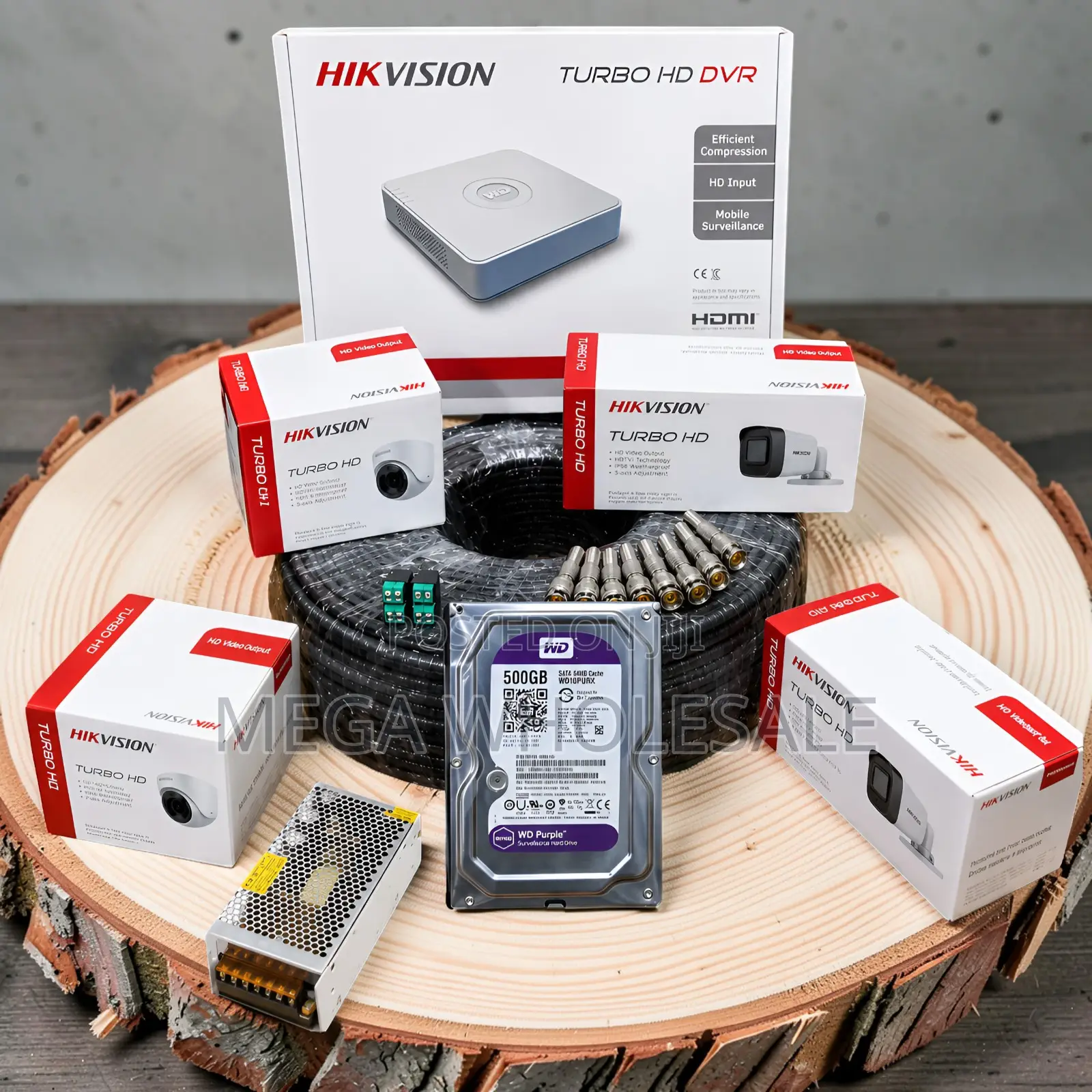 Plug and Play 4 Hikvision 1080P CCTV Cameras Complete System Kit