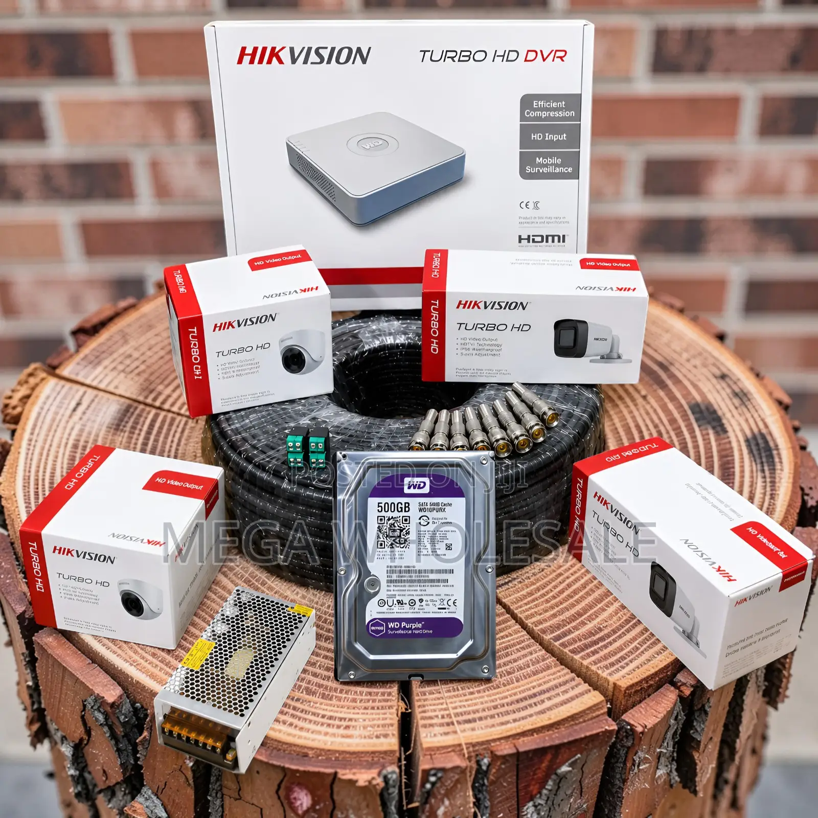 Low Power 4 Hikvision 1080P Cameras Complete System Kit