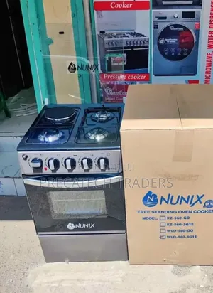 Nunix 3+1 Freestanding Cooker With Gas Oven