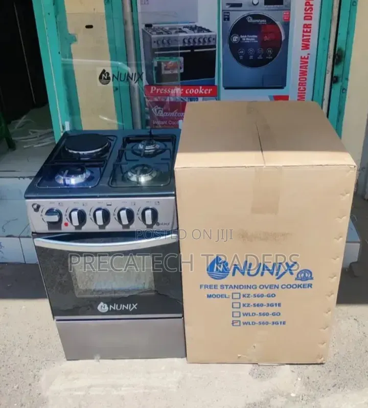 Nunix 3+1 Cooker With Gas Oven Hot Plate