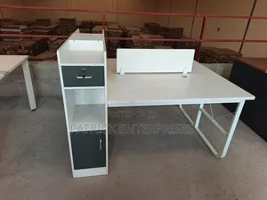 Modern White Office Workstation Two Way Imported