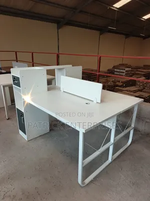 Modern White Office Workstation Two Way Imported