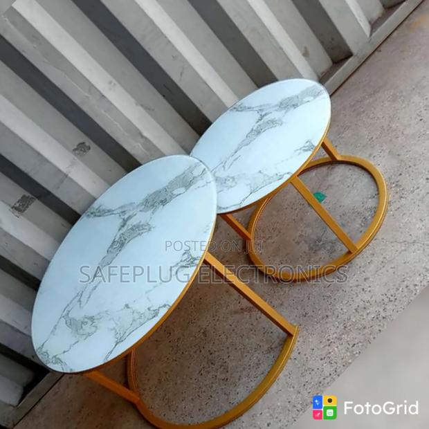 2-in-1 Glass Effect Nesting Coffee Table – Modern Living Room Set - thumbnail 2