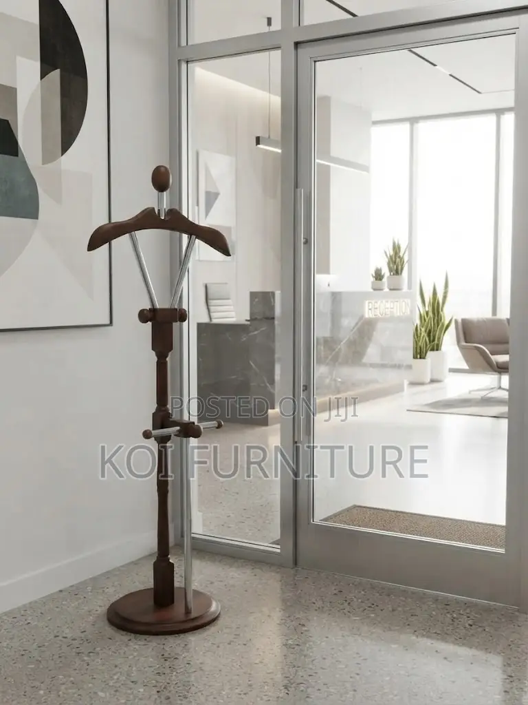 Dressers; Modern Office Executive Mahogany Coat Hanger