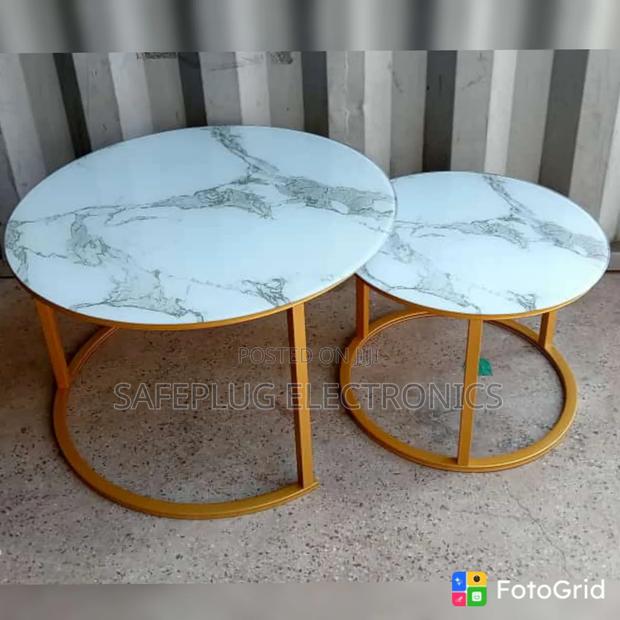 Modern 2-Piece Glass Effect Coffee Tables – Space-Saving Nesting Set