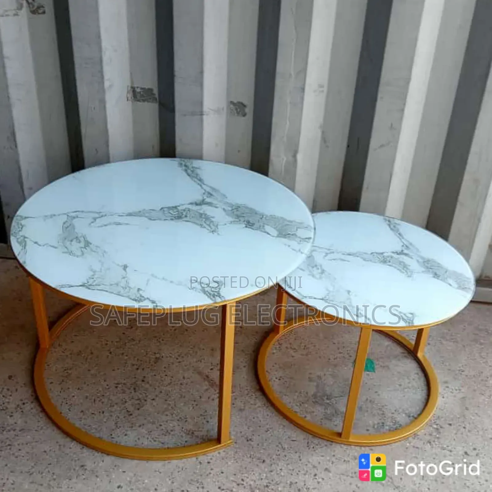 Modern 2-Piece Glass Effect Coffee Tables – Space-Saving Nesting Set