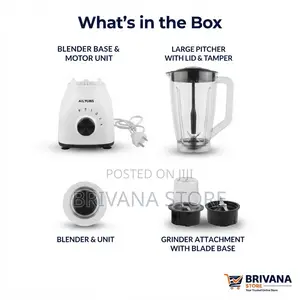 Ailyons 2-in-1 Blender Grinder 4 Speed Powerful Motor