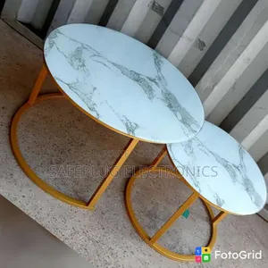 2-in-1 Glass Look Coffee Table – Stylish Nesting Table Set