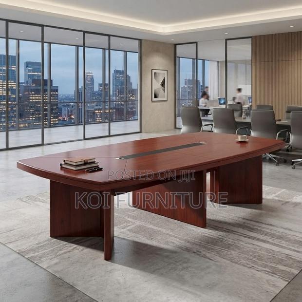 Boardroom Table; 3 Meters Brown Professional Executive Table - thumbnail 3