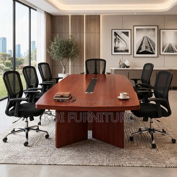 Boardroom Table; 3 Meters Brown Professional Executive Table - thumbnail 4
