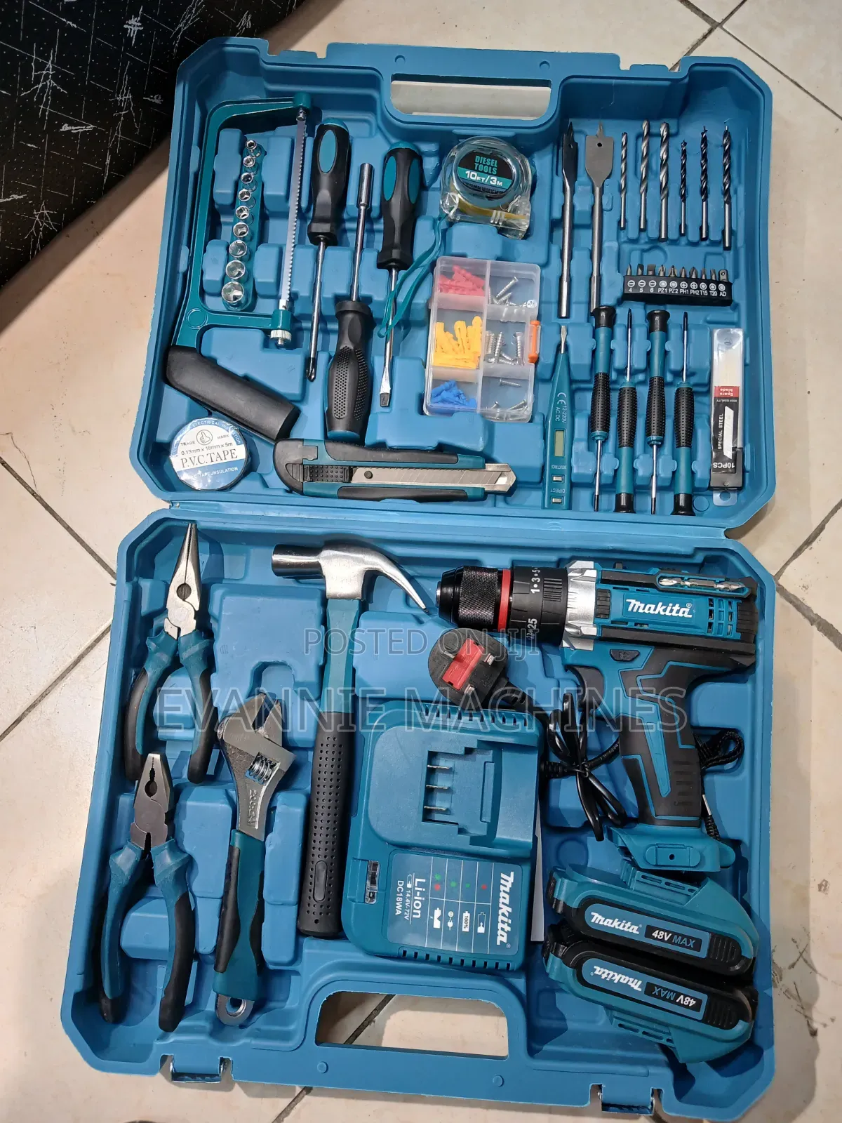 48v Cordless Hummer Drill Complete Toolset