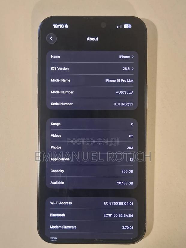 Apple iPhone 15 Pro Max 256 GB Black