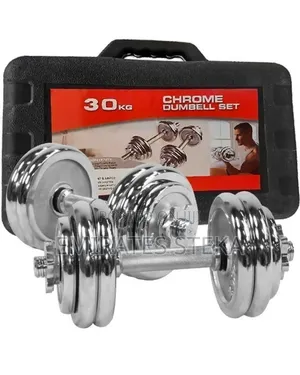 30kg Adjustable Dumbell to Barbell Weight Set With Connector