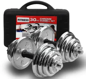 30kg Adjustable Dumbell to Barbell Weight Set With Connector Case