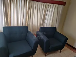 Navy Blue Spacious One Seater Couch
