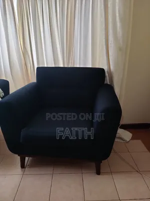 Navy Blue Spacious One Seater Couch