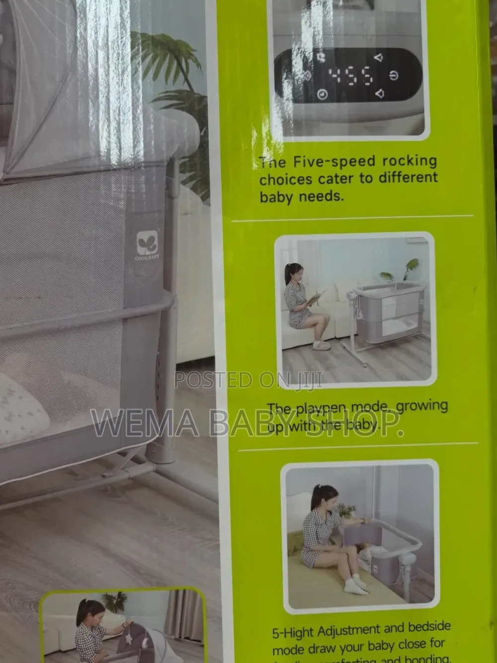 Electric Coolbaby 4-in-1 Multi-Functional Bedside Bassinet