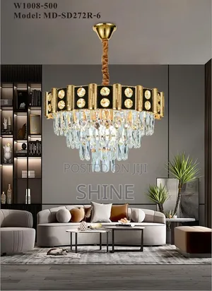 500mm Modern Drum Frame Crystal Chandelier